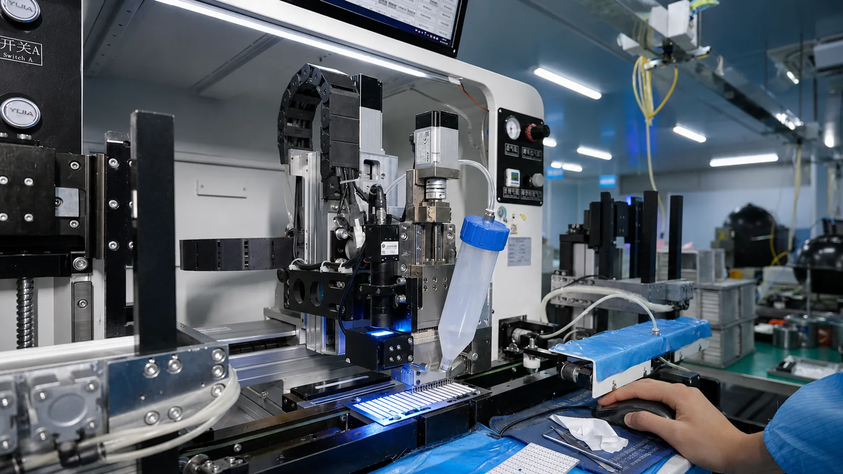 LED package production facility workflow