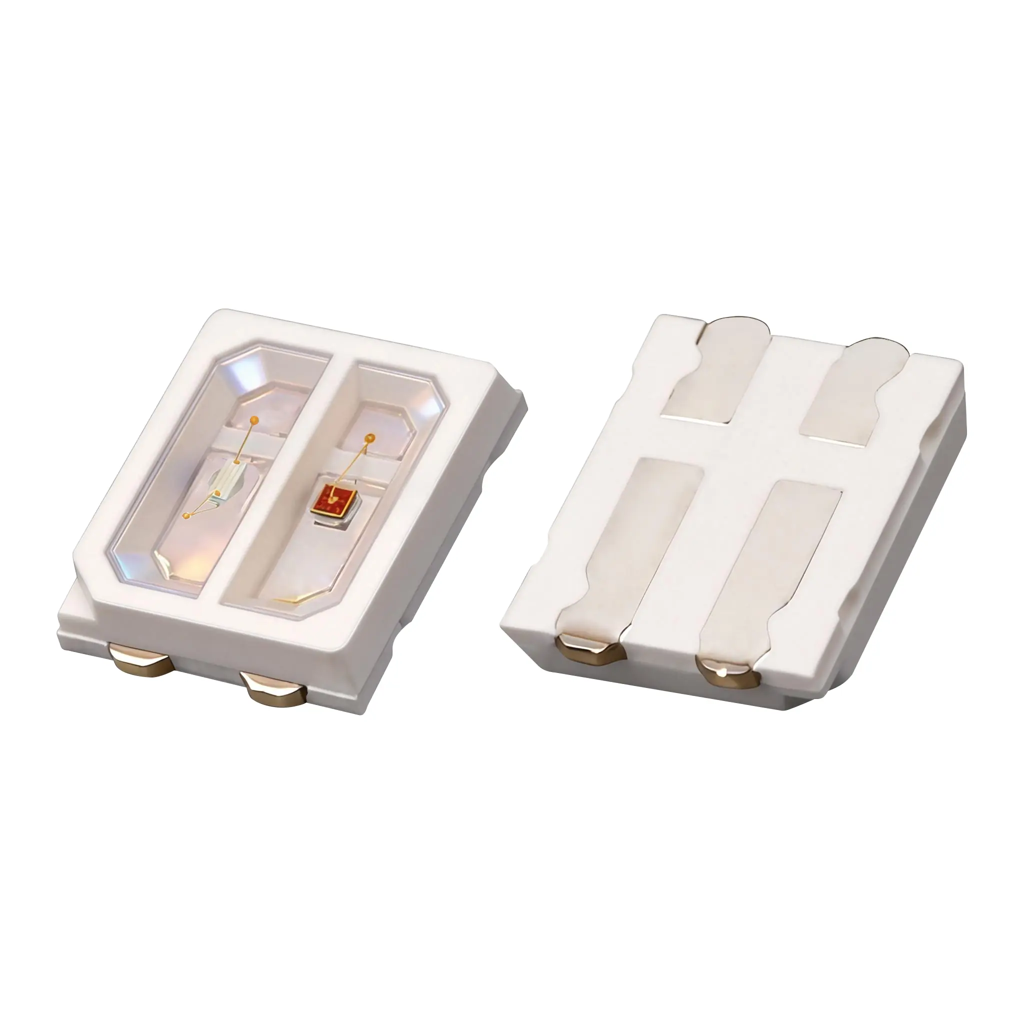 Dual-channel 2835 SMD LED package for red and blue horticulture spectra