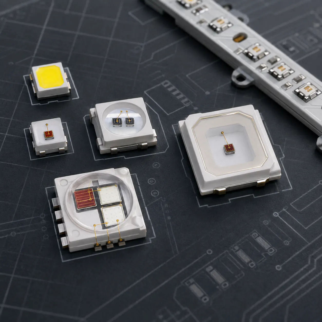 SMD LED package sizes comparison