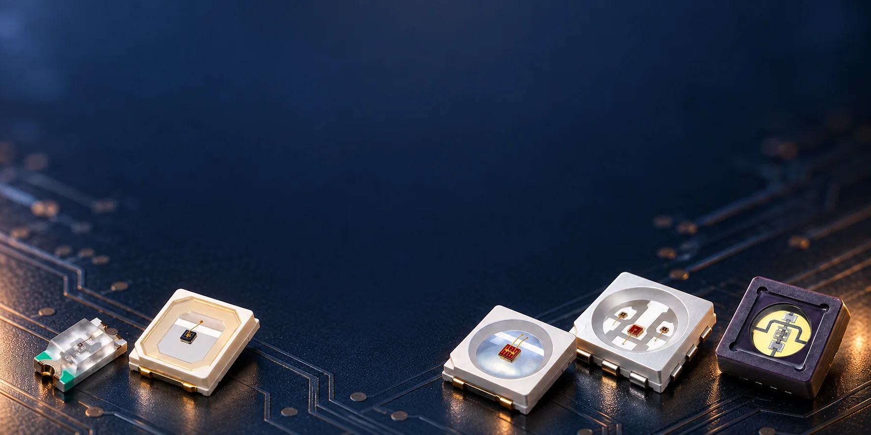 Assorted SMD LED packages for custom light source manufacturing